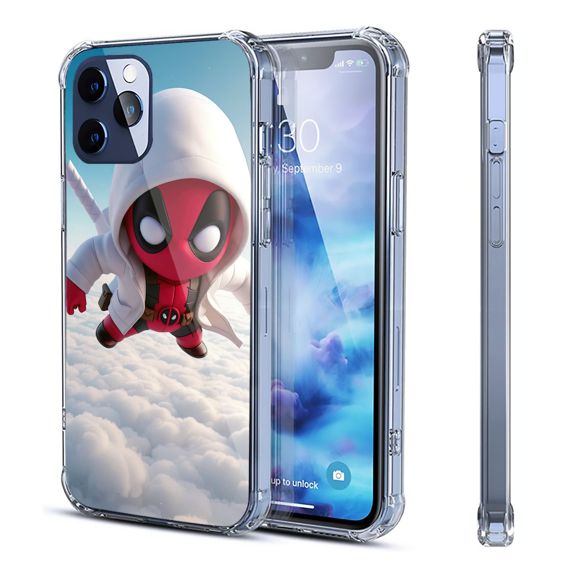 （画像用） Deadpool デッドプール 【iPhone 12シリーズ対応】透明スマホケース（クリアソフトケース）